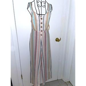 NWT Striped Jumpsuit